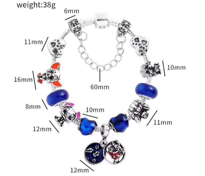 Pulsera con Charms de Stitch F25MV01