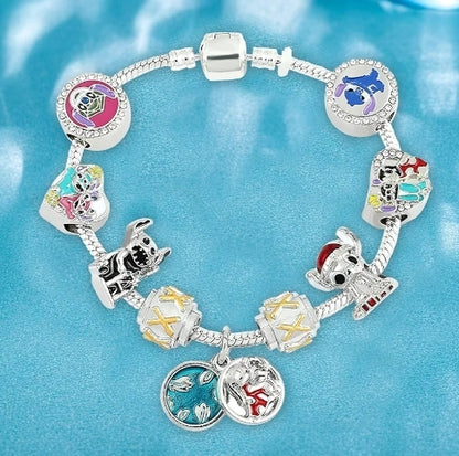 Pulsera Ohana con Charms de Lilo y Stitch F25MV02