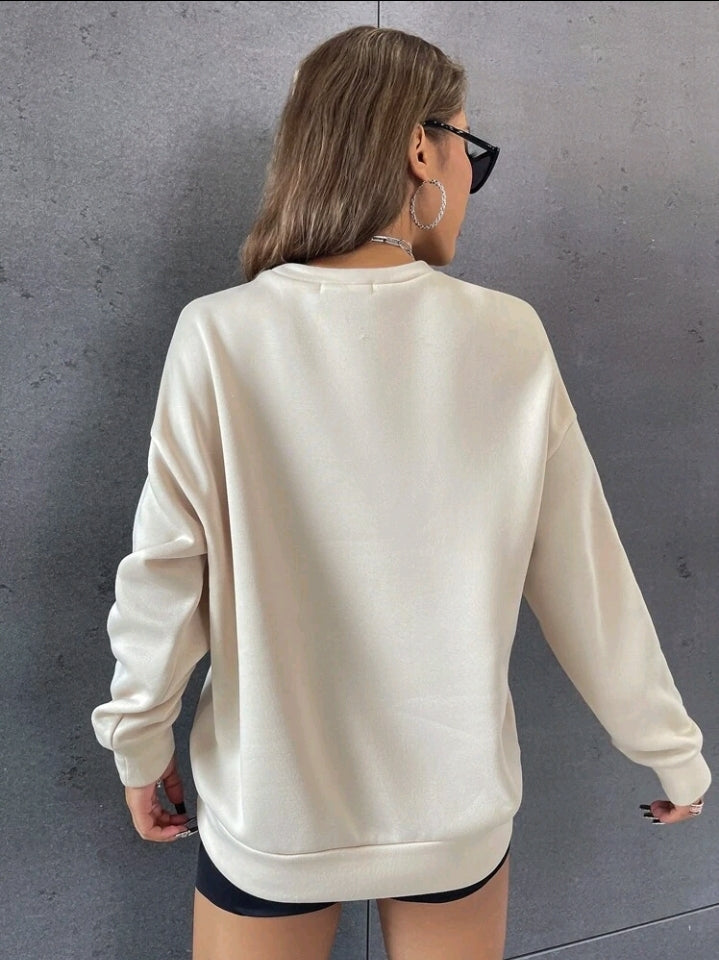 Alma Callejera Sudadera con Gráfico de Letras  F25ÑA07