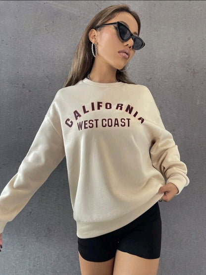 Alma Callejera Sudadera con Gráfico de Letras  F25ÑA07