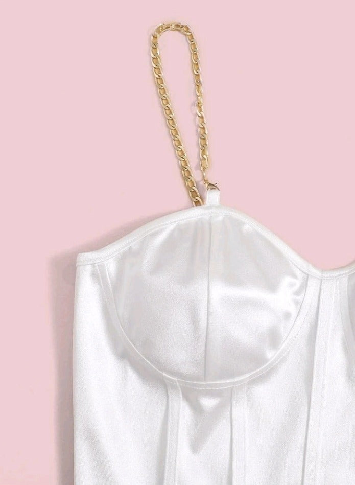 Top de Tirantes Bustier con Cadena AQ01