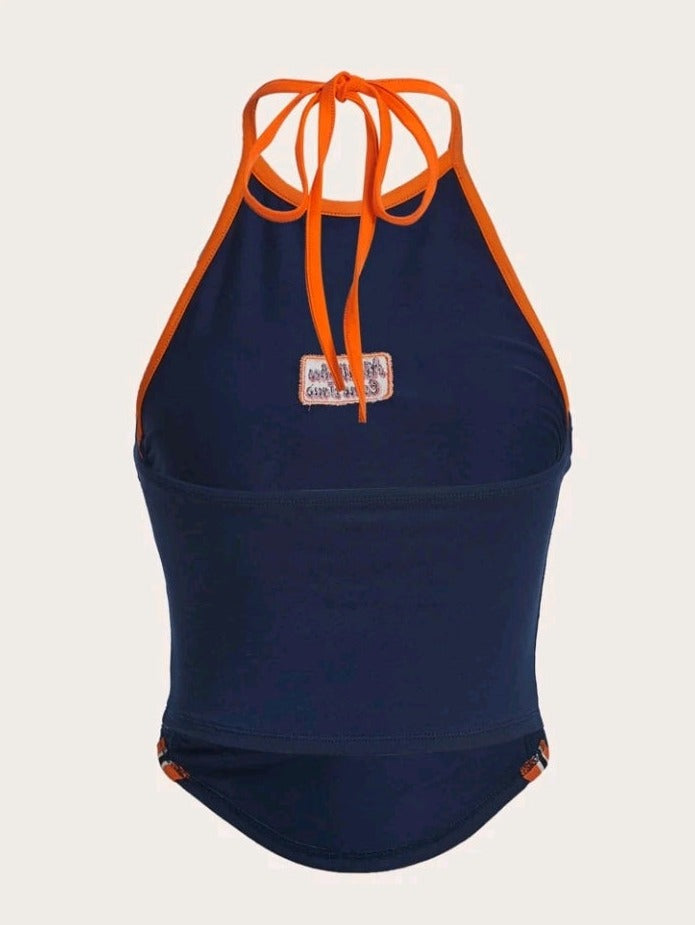 Top Halter Bordado BE05