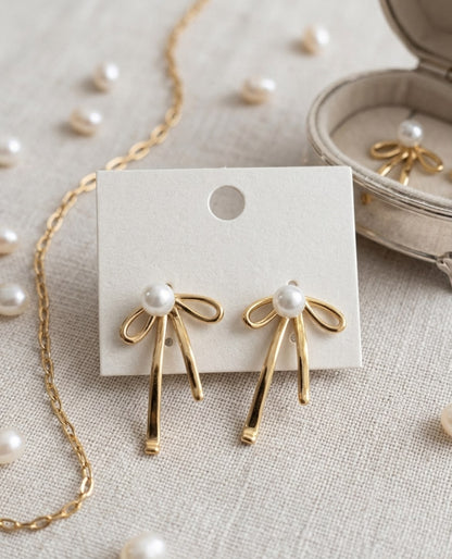MOÑO DE PERLA PENDIENTES J26AE03