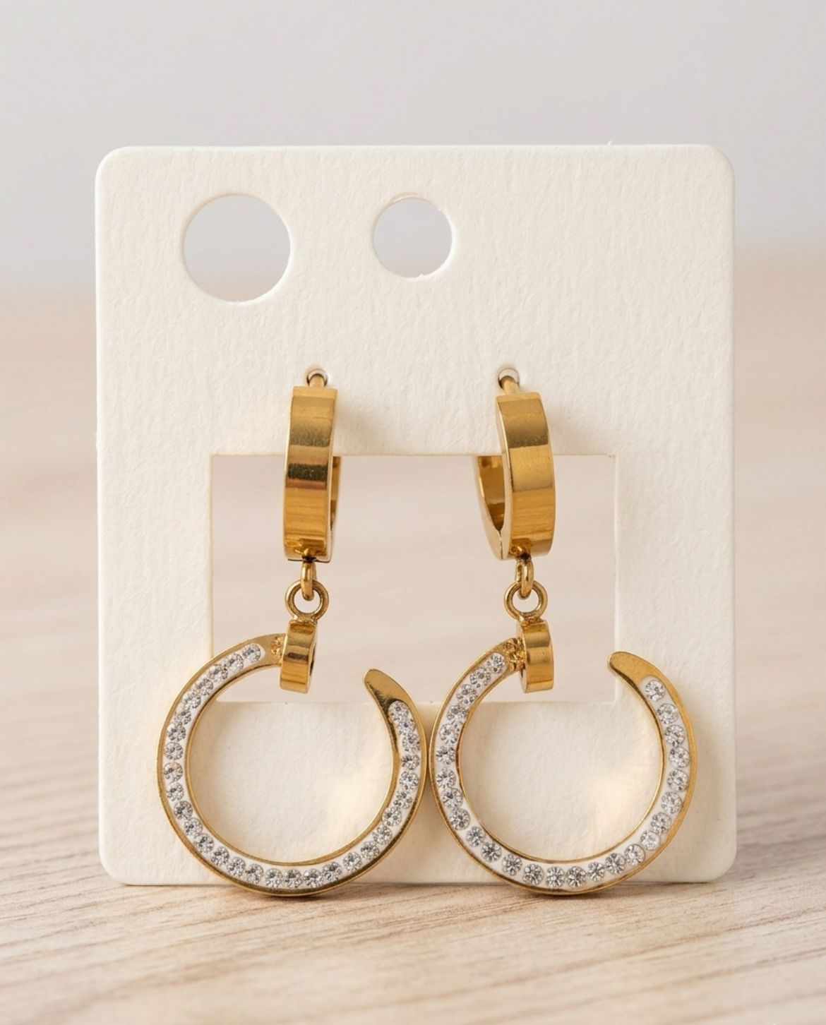 PENDIENTES CIRCULOS DE CRISTAL