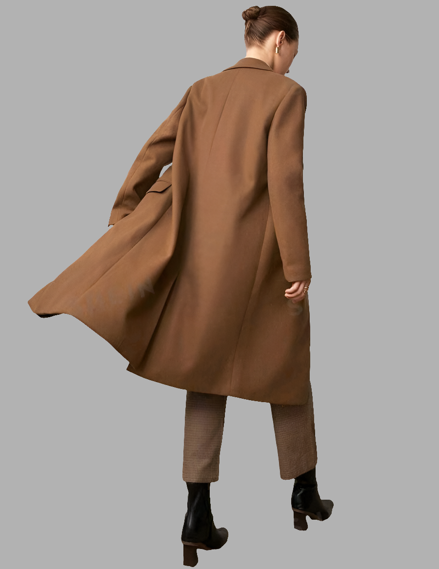 Abrigo de Cuello con Solapa y Doble Bolsillo IA06