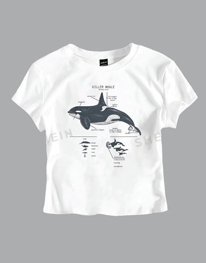 Camiseta con Estampado de Ballena IR02