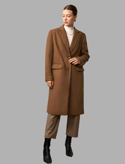 Abrigo de Cuello con Solapa y Doble Bolsillo IA06