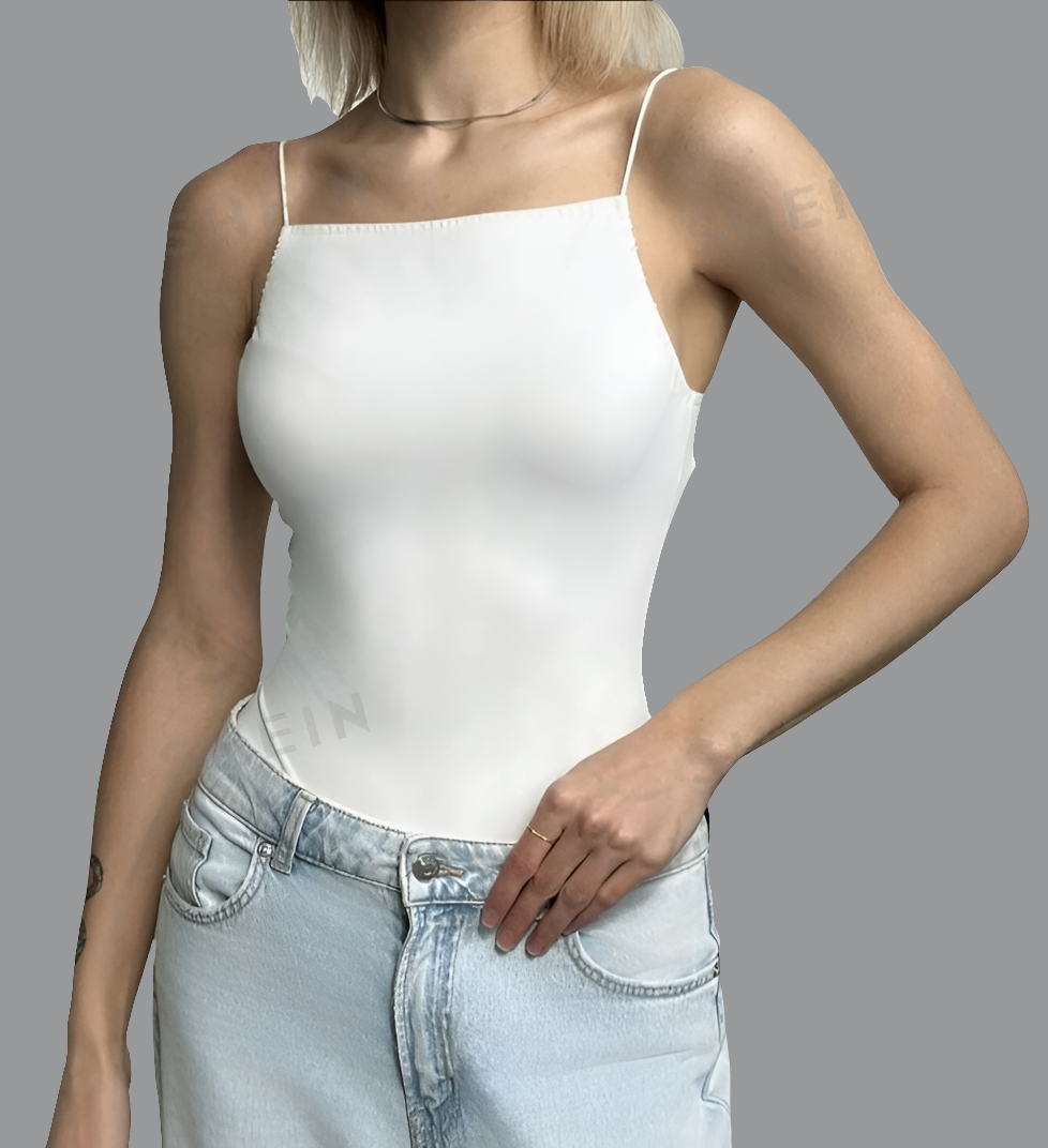 Body de Tirantes Espagueti con Pliegues HW01