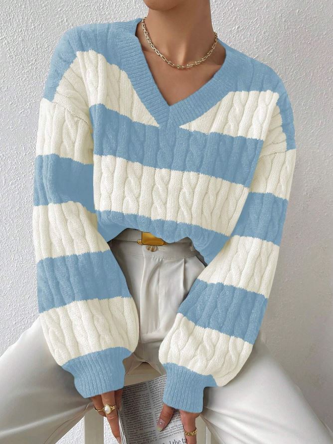 Suéter de mujer con bloques de color IH04