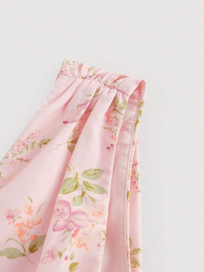 Vestido sin Mangas con Estampado Floral GZ05