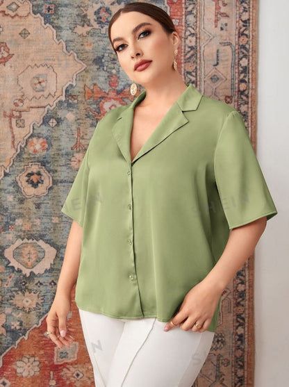 Blusa de cuello con solapa IH07