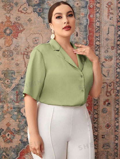 Blusa de cuello con solapa IH07