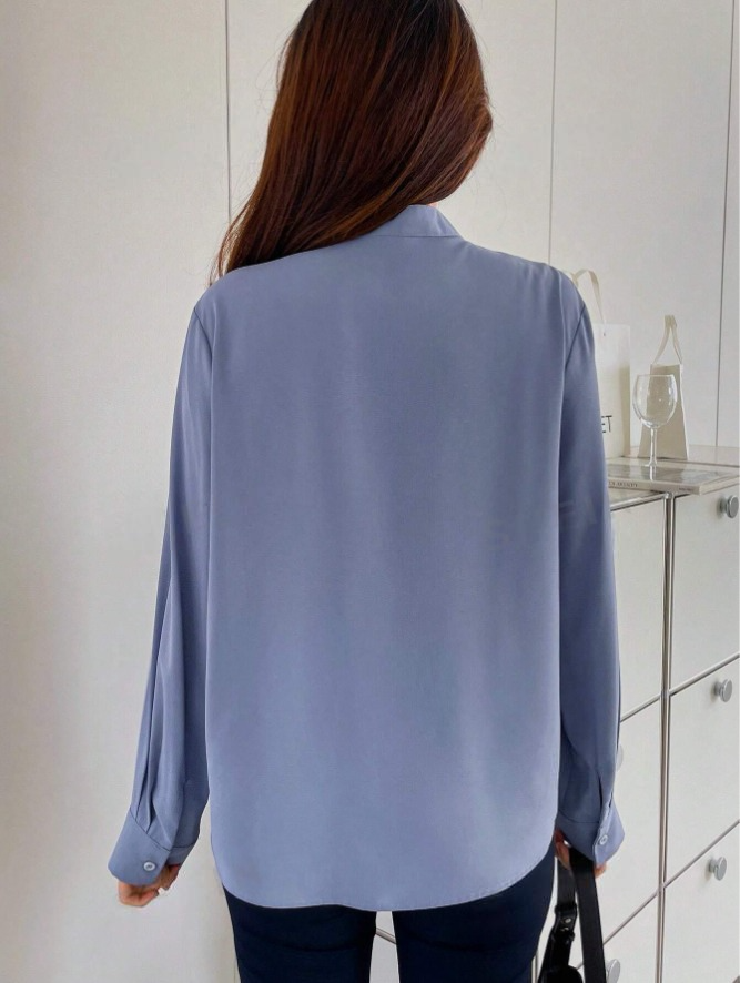 Blusa Sólida con Botones EÑ01