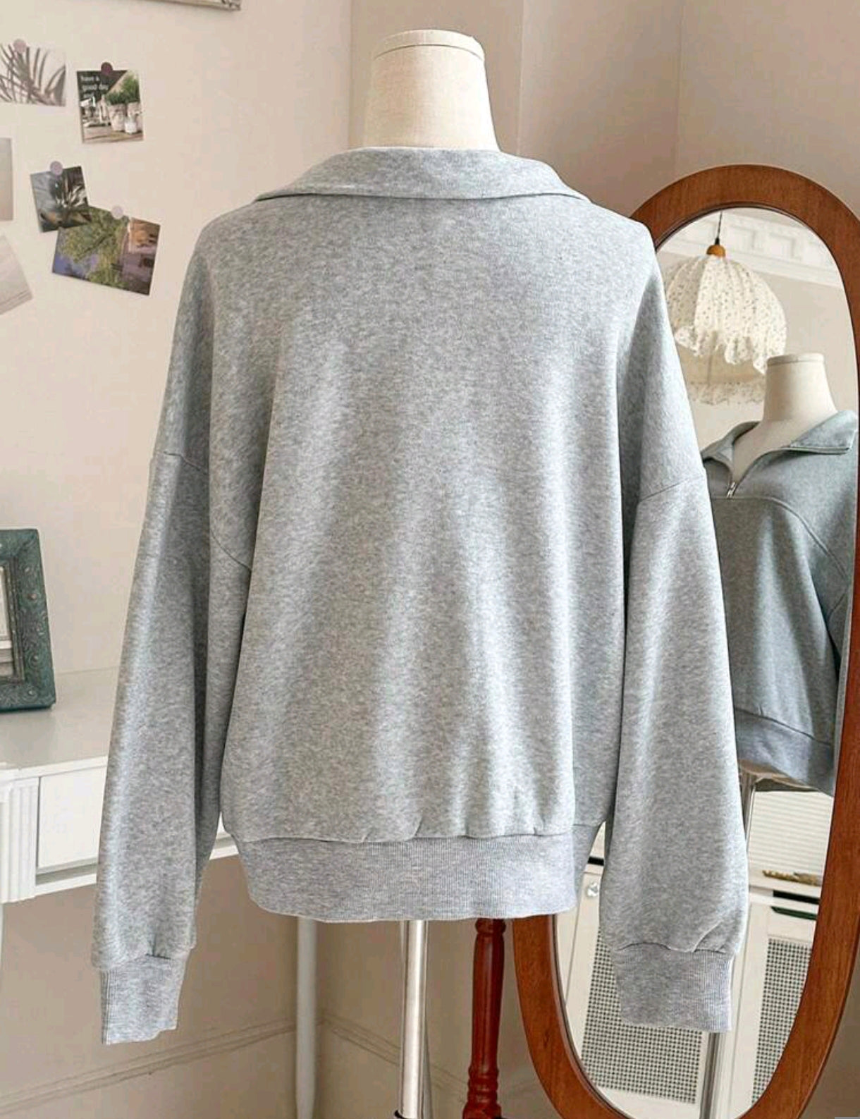 Sudadera holgada con cremallera