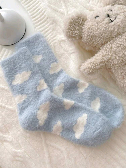 Par de calcetines terciopelo nube J25QS09