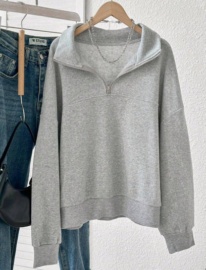 Sudadera holgada con cremallera