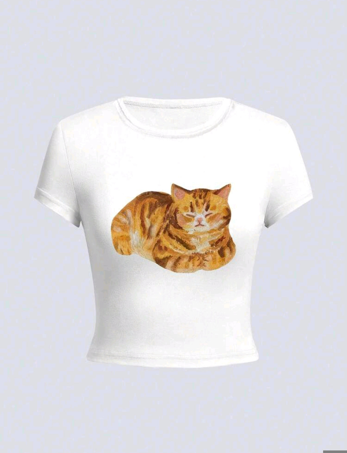 Camiseta con estampado de gato