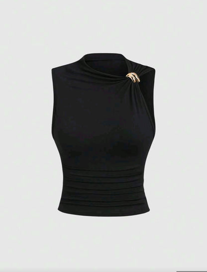 Blusa Ajustada con Volantes. S25UU01