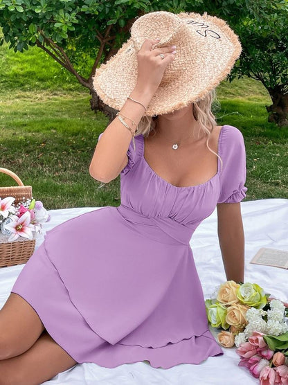 Vestido Escote Corazón Bajo a Capas HL06