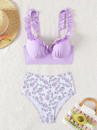 Conjunto traje de baño floral GN07