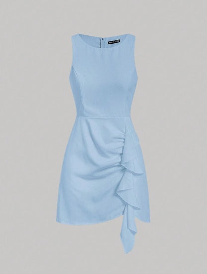 Vestido sin Mangas Plisado GÑ09