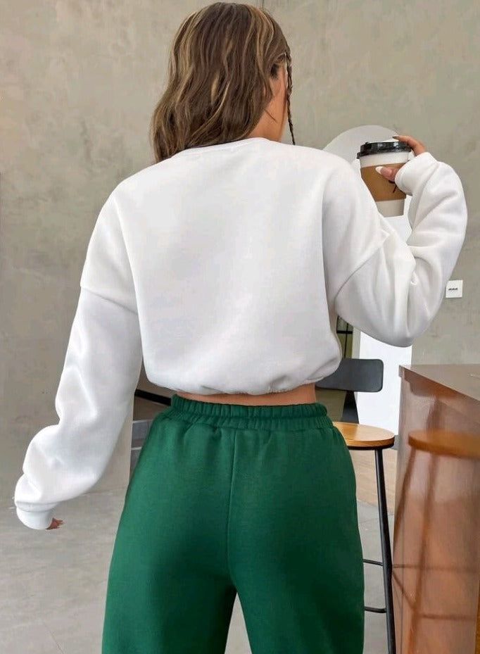 Sudadera con estampado de letra (716)